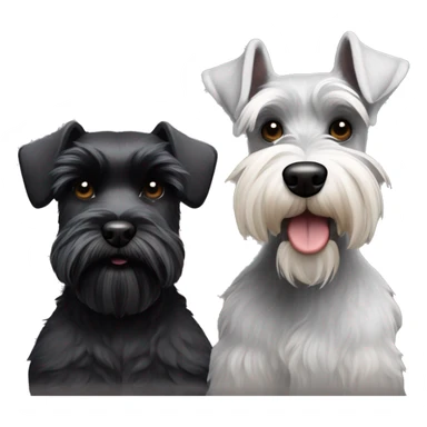 Black miniature schnauzer and Risen schnauzer  sticker