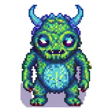 The number 1 as a fantasy monster sticker