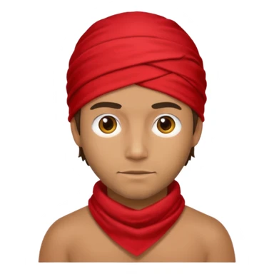 man with wearing red bandana sticker