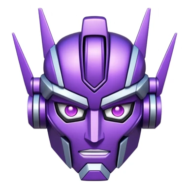 glitter purple and cian transformer sticker