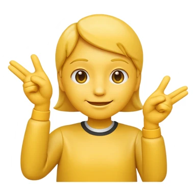 iOS-style 3D classic round yellow emoji face, confident smirk, half-closed eyes, both hands raised with thumbs pointing inward toward itself, expressing 'me' or 'I'." sticker