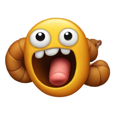 A worm eating some worms sticker