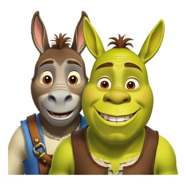 Donkey and shrek sticker