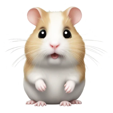 White female cute hamster sticker