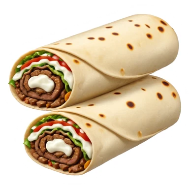 Steak and mozzarella cheese burrito  sticker