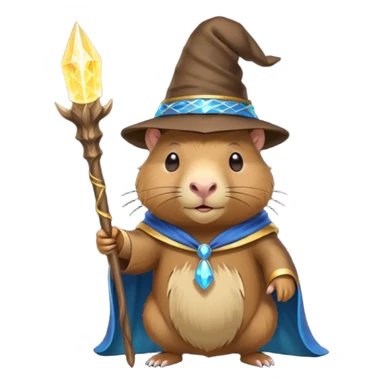 A capybara wizard sticker