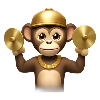 monkey cymbal  sticker