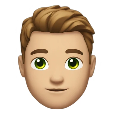 Bodybuilder enormous shoulders chest and neck guy with green eyes and brown hair model face no smile sticker