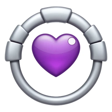 anel de casamento branco e roxo sticker