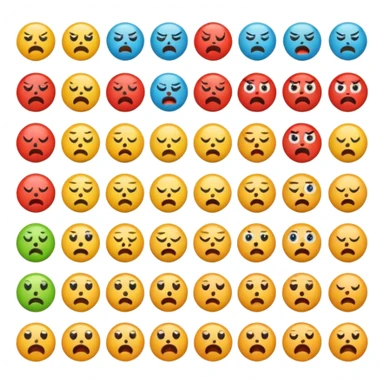 different emotion icon sticker