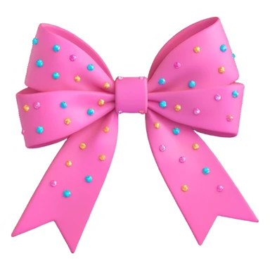 pink bow with sparkles sticker