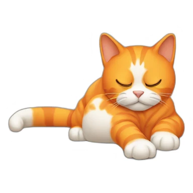 Orange cat puking sticker