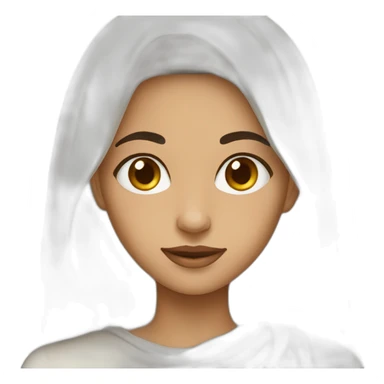 arab girl with dark brown hair sticker