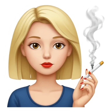 Girl smoking sticker