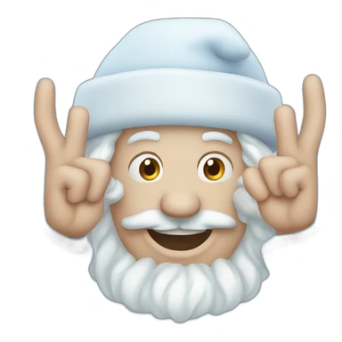 Father Frost hands Sign of the Horns sticker