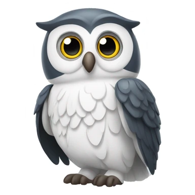 Snow white owl sticker