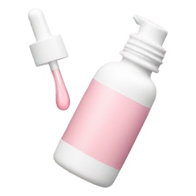 pastel pink and white serum bottle  sticker