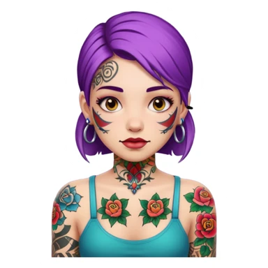 GIRL WITH A LOT OF TATTOOS sticker