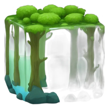 Forest water cube sticker