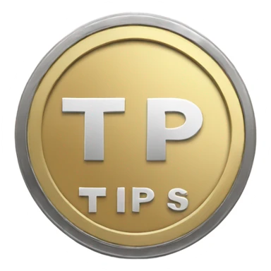 Coin with the text TIP on it sticker