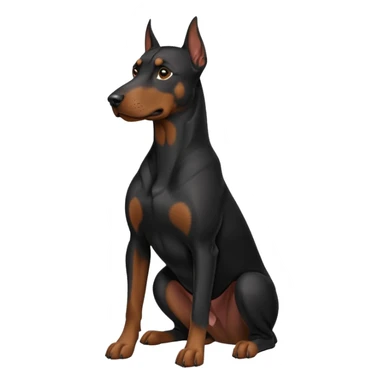 black doberman Y3 sticker