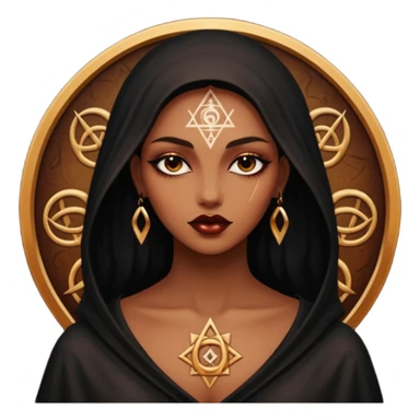 Dark oil traced over woman’s skin forming occult symbols, sensual devotion sticker