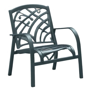 metal swirly outdoor chair sticker