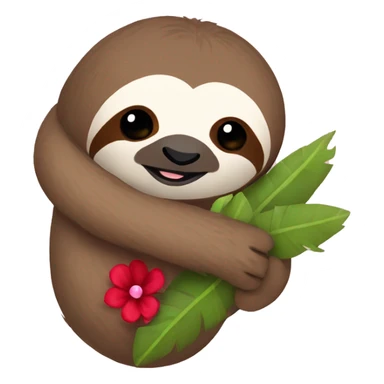 Sloth holding ruby sticker