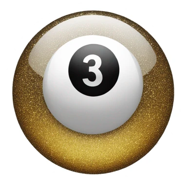 combination of sparkles emoji and 8-ball sticker