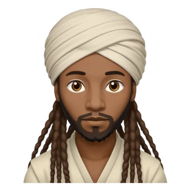 Black guy with long dreadlocks and turban sticker