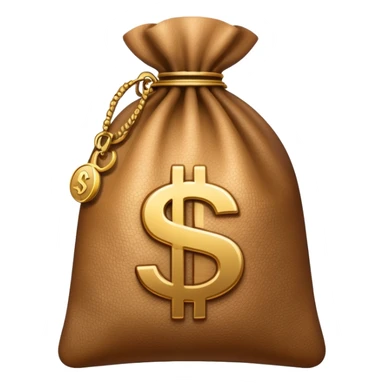 Money bag with dollar sign sticker