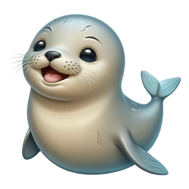 Cinematic Cute Yawning Seal Portrait Emoji, Head tilted slightly with a dramatic, wide-open yawn, showcasing a lustrous, sleek body and half-closed, drowsy eyes exuding cozy contentment, Simplified yet irresistibly adorable features, highly detailed, glowing with a soft, cozy oceanic glow, high shine, relaxed yet expressive, stylized with a dash of whimsical marine charm, soft glowing outline, capturing the essence of a drowsy yet affectionate seal that seems ready to drift out of the screen for a nap! sticker