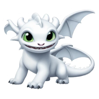 Light fury toothless dragon  sticker