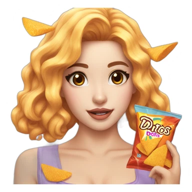 Belle Delphine eat Doritos sticker