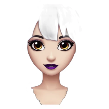 Elissabat-vampire-monsterhigh-goth-romantic-bangs-hair-purple-black sticker