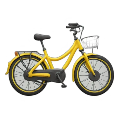 Vélo jaune. avec un gorille dessus sticker