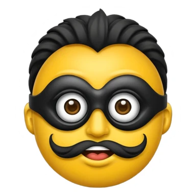 Um emoji gotico com a máscara de espinhos d sticker