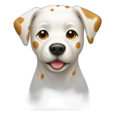 white dog with caramel-colored spots sticker