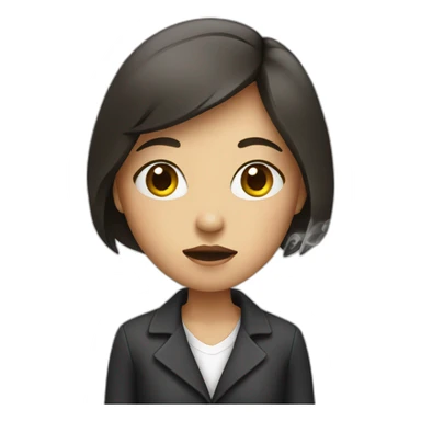 Girl in a smoking sticker