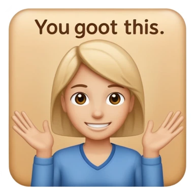 make an emoji that has the words you got this sticker