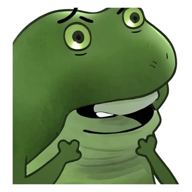 Guy with hands around neck laughing  sticker