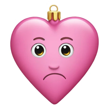 Pink Christmas heart sticker