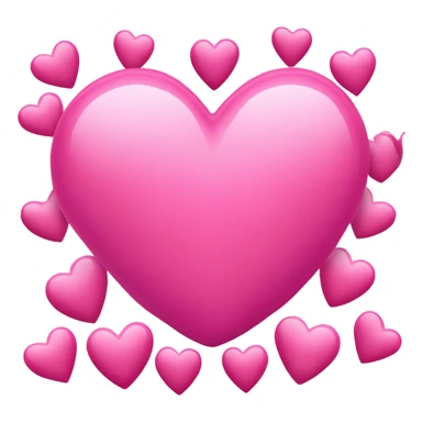 Pink heart with small hearts sticker