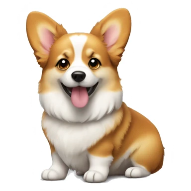A cute fluffy corgi  sticker