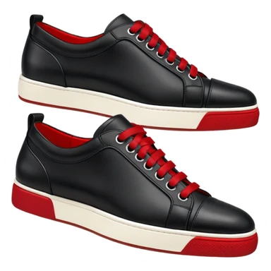A pair of black Christian Louboutins shoe sneaker  sticker