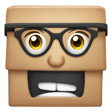 caja inteligente con lentes arriba de un corazon gigante sticker