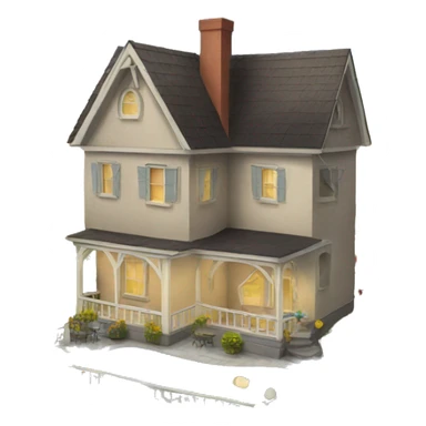 House with a party sticker