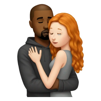 ginger girl kissing kanye west  sticker