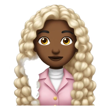 Mulher com cilios longos e unhas grandes sticker