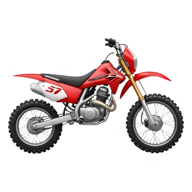Red Honda dirt bike sticker